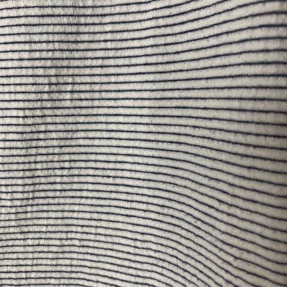 Max Studio Womens Short Sleeve Front Knot Tie Top Blouse Striped White Blue Sz S - Picture 6 of 9